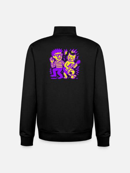 Katzenmusik - Unisex Organic Zip Sweatshirt von Stanley/Stella - Schwarz