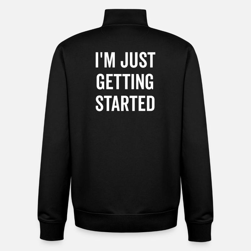 Je ne fais que commencer - Sweat zippé unisexe en coton bio Stanley/Stella - noir