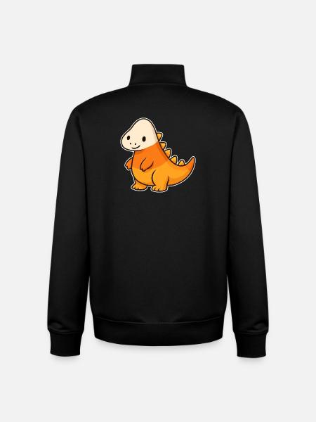 Playful dinosaur motif for children - Unisex Organic Zip Sweatshirt by Stanley/Stella - black