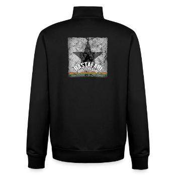 Rastafari Roots Reggae Star Graphics - Unisex Organic Zip Sweatshirt by Stanley/Stella - black - Back - AI Model Male 185 light (185cm)
