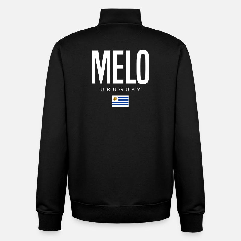 Melo Uruguay Uruguayen - Sweat zippé unisexe en coton bio Stanley/Stella - noir