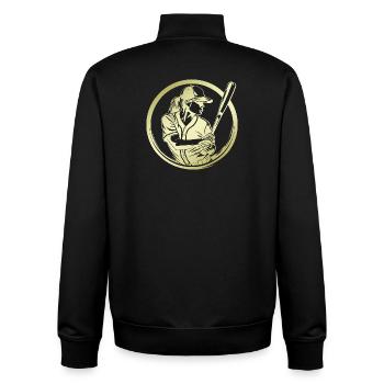 Baseball Silhouette - Unisex Organic Zip Sweatshirt von Stanley/Stella - Schwarz - Hinten - AI Model Male 185 light (185cm)
