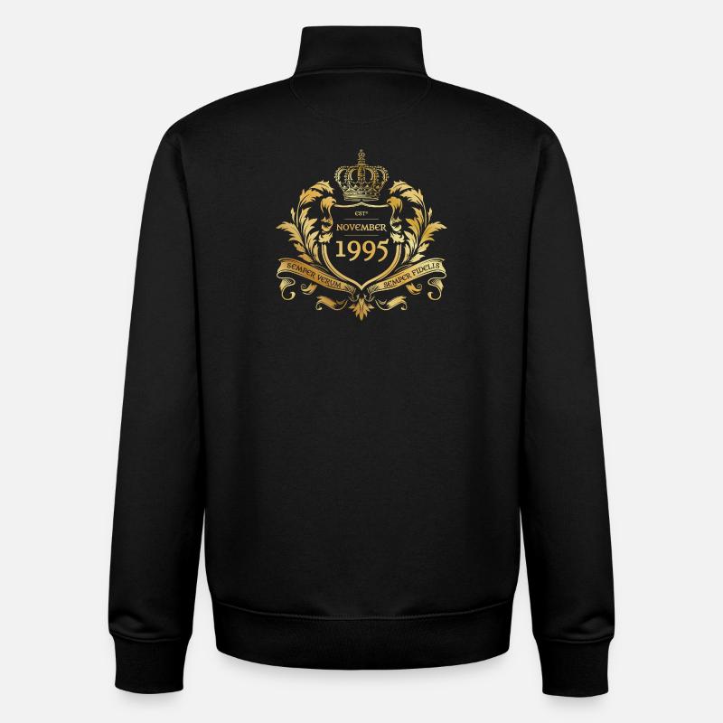 30e anniversaire Semper Verum - Créé 11/1995 - Sweat zippé unisexe en coton bio Stanley/Stella - noir
