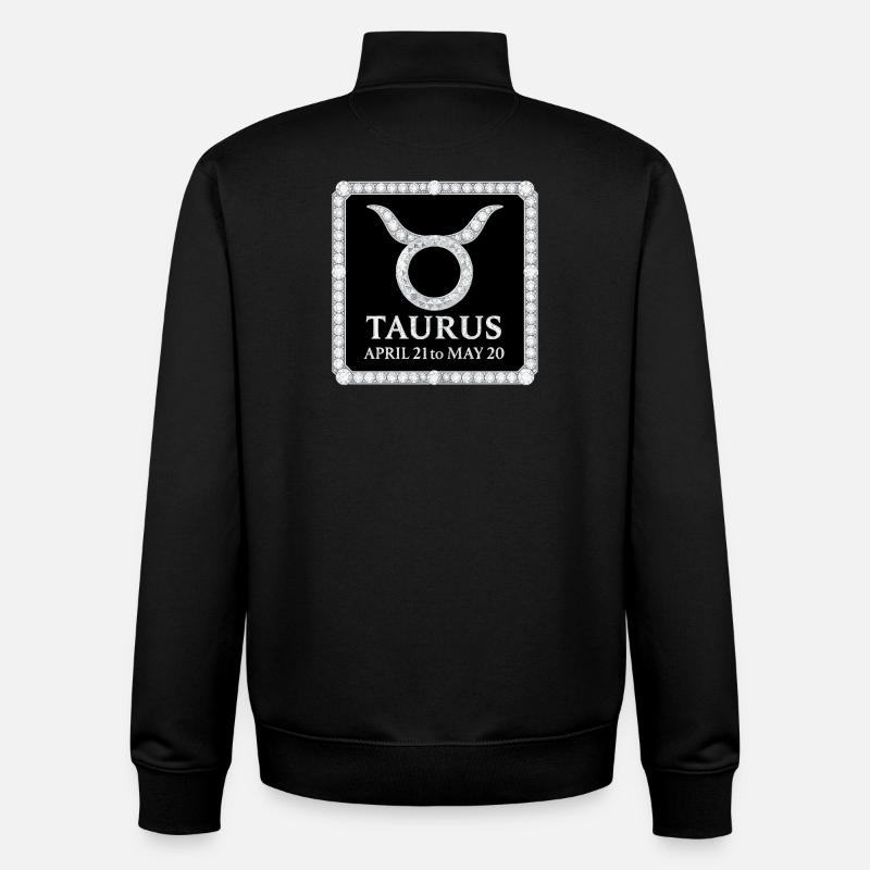 Sternzeichens Stier - Unisex Organic Zip Sweatshirt von Stanley/Stella - Schwarz