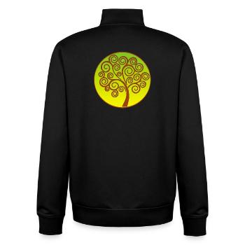 Spiral Tree of Life - Unisex Organic Zip Sweatshirt by Stanley/Stella - black - Back - AI Model Male 185 light (185cm)