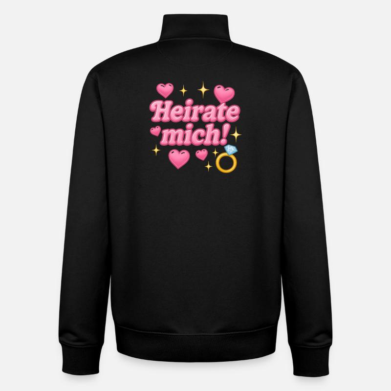 heirate mich! / y2k design - Unisex Organic Zip Sweatshirt von Stanley/Stella - Schwarz