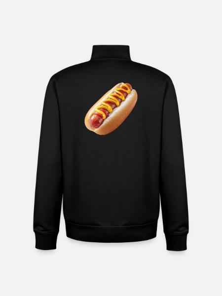 Hot Dog, Viennese Sausage, Sausage - Unisex Organic Zip Sweatshirt by Stanley/Stella - black