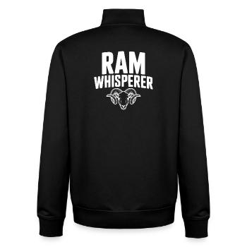 Ram Whisperer - Unisex Organic Zip Sweatshirt by Stanley/Stella - black - Back - AI Model Male 185 light (185cm)