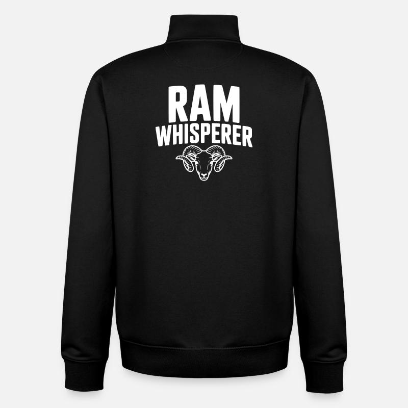 Murmureur de bélier - Sweat zippé unisexe en coton bio Stanley/Stella - noir