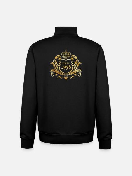 70th Birthday Semper Verum - Established 02/1956 - Unisex Organic Zip Sweatshirt by Stanley/Stella - black