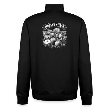 Hazelnuts Banner Illustration - Unisex Organic Zip Sweatshirt by Stanley/Stella - black - Back - AI Model Male 185 light (185cm)