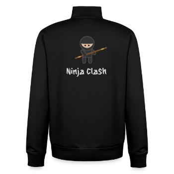 Ninja Fight Sport Bo - Unisex Organic Zip Sweatshirt von Stanley/Stella - Schwarz - Hinten - AI Model Male 185 light (185cm)