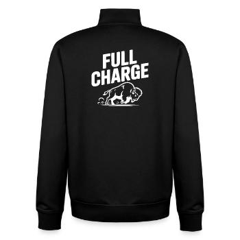 Full Charge - Unisex Organic Zip Sweatshirt by Stanley/Stella - black - Back - AI Model Male 185 light (185cm)