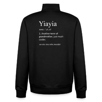 Yiayia Definition Substantiv Griechisch Großmutter Cooler - Unisex Organic Zip Sweatshirt von Stanley/Stella - Schwarz - Hinten - AI Model Male 185 light (185cm)