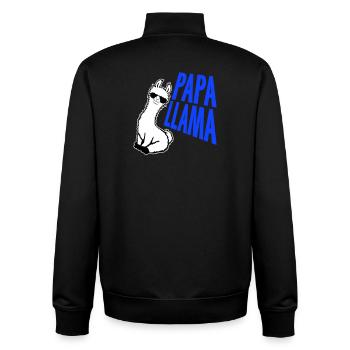 Papa Lama Cool Sonnenbrille Sitzend Lustig Tier - Unisex Organic Zip Sweatshirt von Stanley/Stella - Schwarz - Hinten - AI Model Male 185 light (185cm)