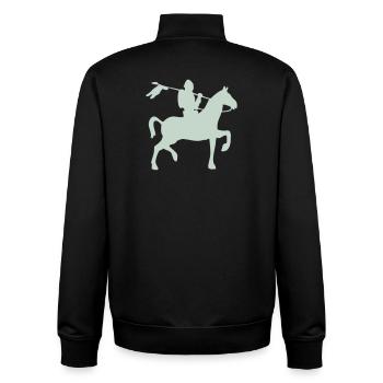 Ritter Krieger auf ein Pferd - Unisex Organic Zip Sweatshirt von Stanley/Stella - Schwarz - Hinten - AI Model Male 185 light (185cm)