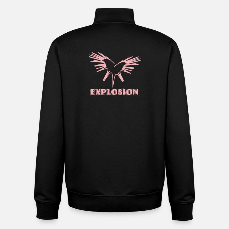 Love Explosion - Unisex Organic Zip Sweatshirt by Stanley/Stella - black