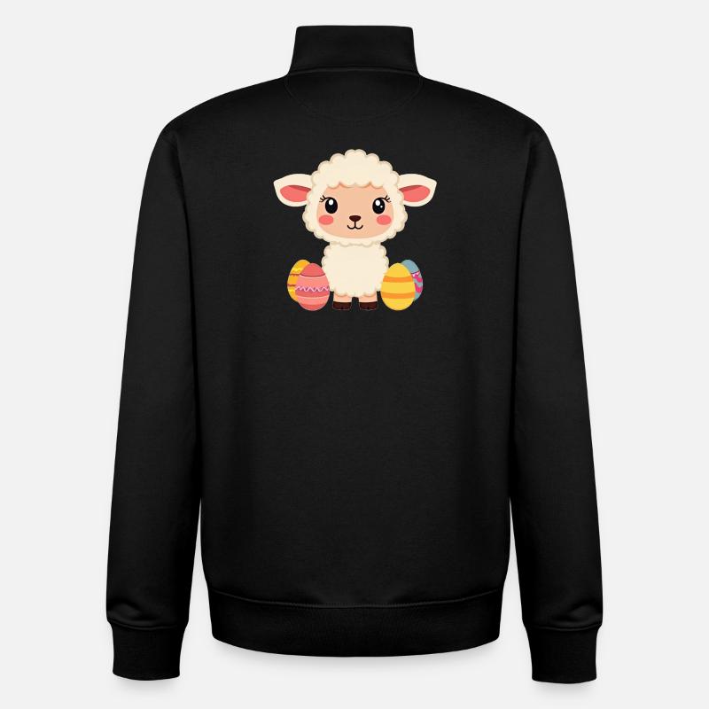 Schaf an Ostern  - Unisex Organic Zip Sweatshirt von Stanley/Stella - Schwarz