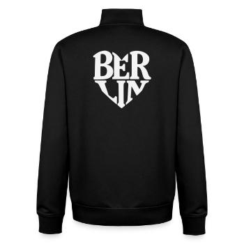 Berlin Herzschrift Logo - Unisex Organic Zip Sweatshirt von Stanley/Stella - Schwarz - Hinten - AI Model Male 185 light (185cm)