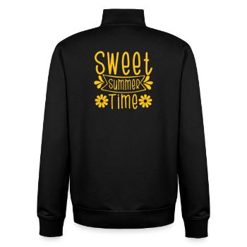 Summer, summertime, finally summer. - Unisex Organic Zip Sweatshirt by Stanley/Stella - black - Back - AI Model Male 185 light (185cm)