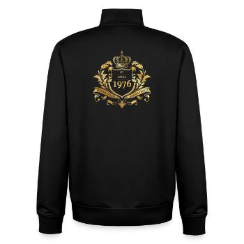 50. Geburtstag Semper Verum - Established 04/1976 - Unisex Organic Zip Sweatshirt von Stanley/Stella - Schwarz - Hinten - AI Model Male 185 light (185cm)