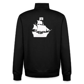 Piratenschiff Silhouette - Unisex Organic Zip Sweatshirt von Stanley/Stella - Schwarz - Hinten - AI Model Male 185 light (185cm)
