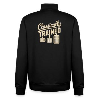 Boîte manuelle automatique classique - Sweat zippé unisexe en coton bio Stanley/Stella - noir - Dos - AI Model Male 185 light (185cm)