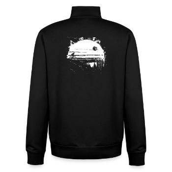 Cyclist Graphic - Unisex Organic Zip Sweatshirt by Stanley/Stella - black - Back - AI Model Male 185 light (185cm)