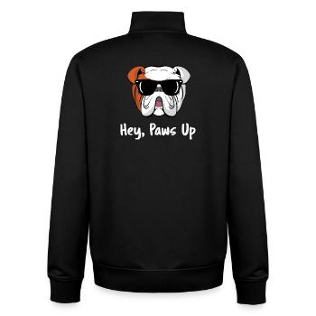 Hey Paws Up English Bulldog Lunettes de soleil cool - Sweat zippé unisexe en coton bio Stanley/Stella - noir - Dos - AI Model Male 185 light (185cm)