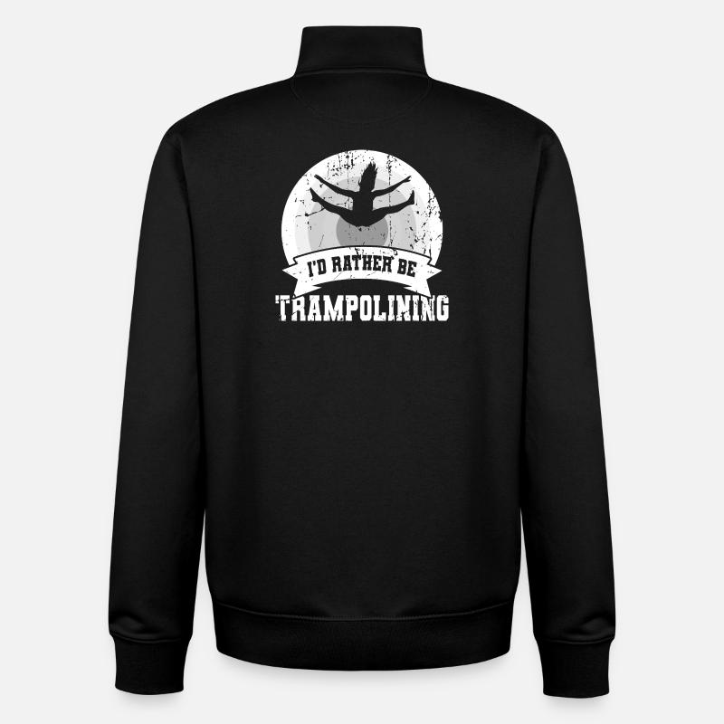 Ich würde lieber Trampolin springen - Unisex Organic Zip Sweatshirt von Stanley/Stella - Schwarz