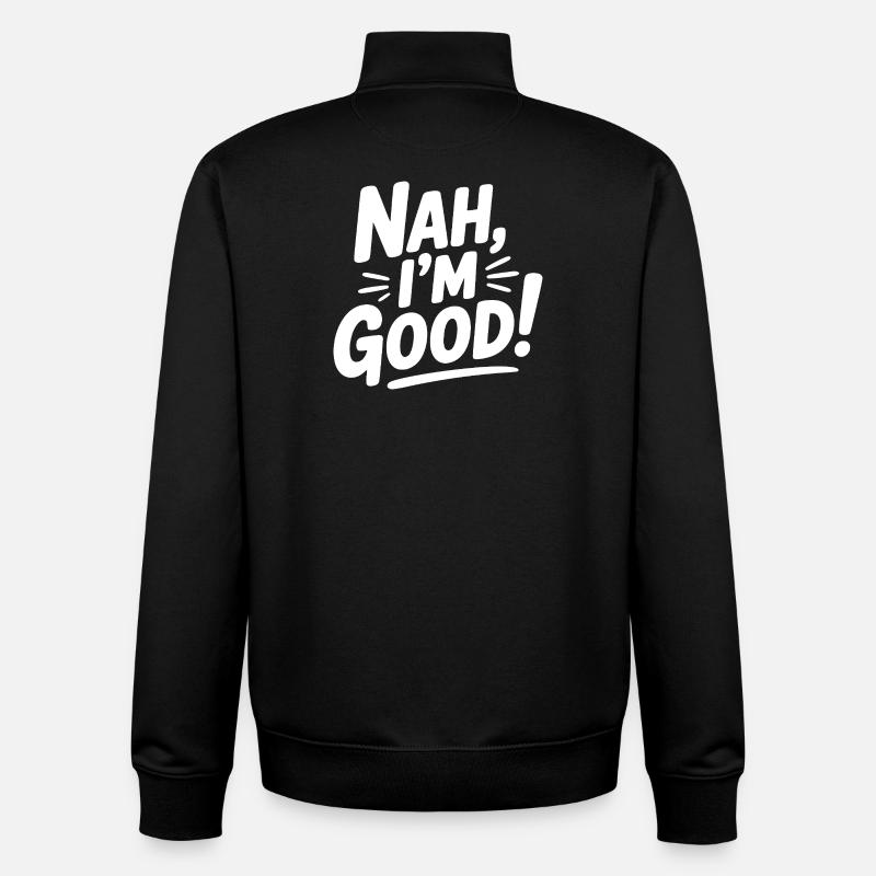 Non, ça va ! - Sweat zippé unisexe en coton bio Stanley/Stella - noir