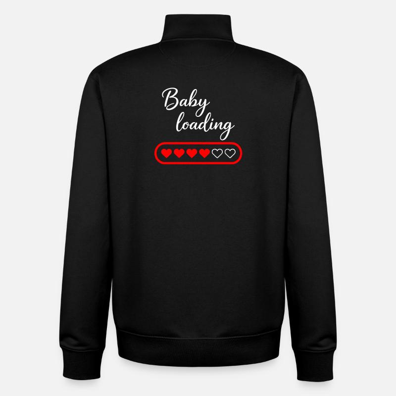 Baby loading - Unisex Organic Zip Sweatshirt von Stanley/Stella - Schwarz