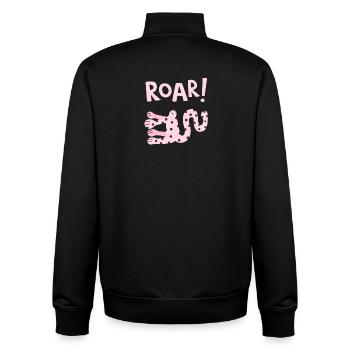 Roar Cute Animal Funny Cartoon Design - Unisex Organic Zip Sweatshirt von Stanley/Stella - Schwarz - Hinten - AI Model Male 185 light (185cm)