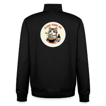 Kitten eating Ramen Slurp mode - Unisex Organic Zip Sweatshirt by Stanley/Stella - black - Back - AI Model Male 185 light (185cm)