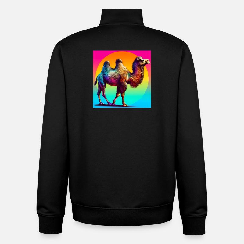 Kamel - Unisex Organic Zip Sweatshirt von Stanley/Stella - Schwarz