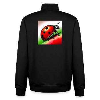 coccinelle - Sweat zippé unisexe en coton bio Stanley/Stella - noir - Dos - AI Model Male 185 light (185cm)