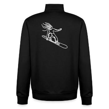 Snowboarder Mädchen - Unisex Organic Zip Sweatshirt von Stanley/Stella - Schwarz - Hinten - AI Model Male 185 light (185cm)
