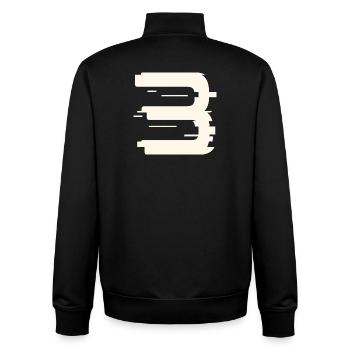 3 - Unisex Organic Zip Sweatshirt by Stanley/Stella - black - Back - AI Model Male 185 light (185cm)