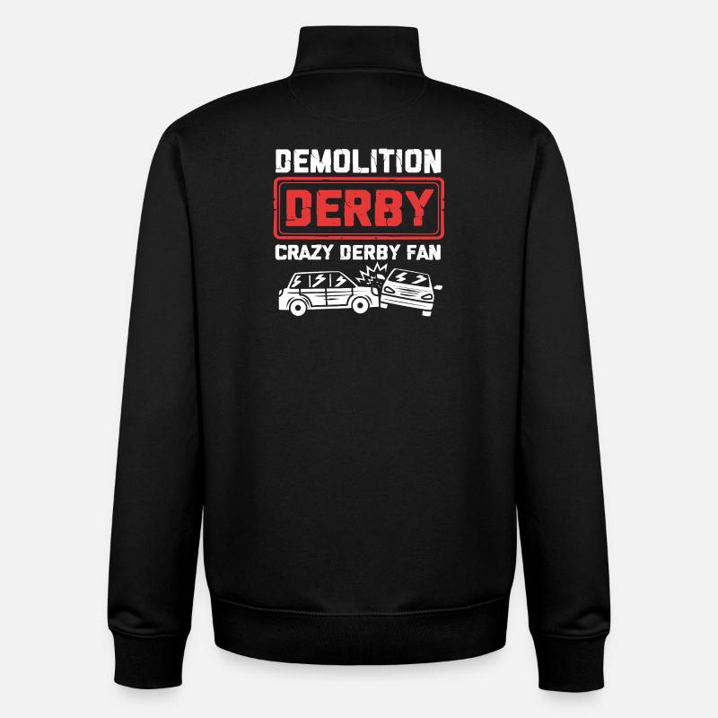 Démolition du derby - Sweat zippé unisexe en coton bio Stanley/Stella - noir