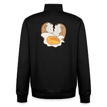 Spiegel mit Eierschale - Unisex Organic Zip Sweatshirt von Stanley/Stella - Schwarz - Hinten - AI Model Male 185 light (185cm)