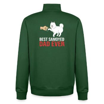 Samoyed - Unisex Organic Zip Sweatshirt by Stanley/Stella - bottle green - Back - AI Model Male 185 dark (185cm)