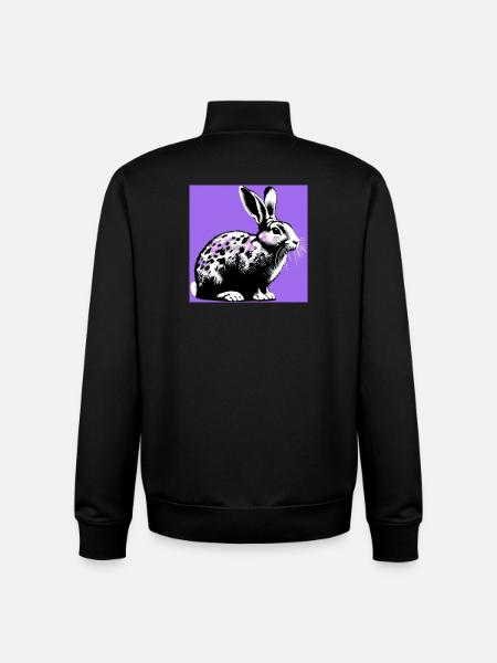 Kaninchen - Unisex Organic Zip Sweatshirt von Stanley/Stella - Schwarz
