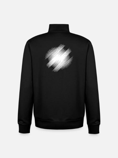 Bauhaus Burst Résumé - Sweat zippé unisexe en coton bio Stanley/Stella - noir