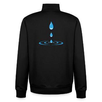 drops and waves - Unisex Organic Zip Sweatshirt by Stanley/Stella - black - Back - AI Model Male 185 light (185cm)