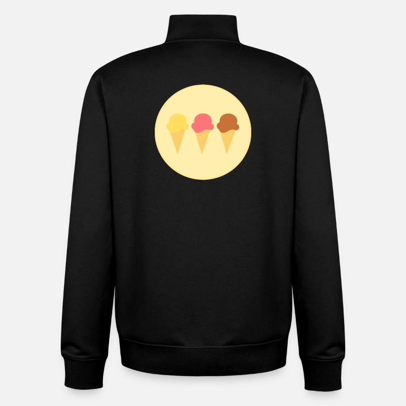 Eis Eiscreme Erdbeereis Vanilleeis Schokoeis - Unisex Organic Zip Sweatshirt von Stanley/Stella - Schwarz
