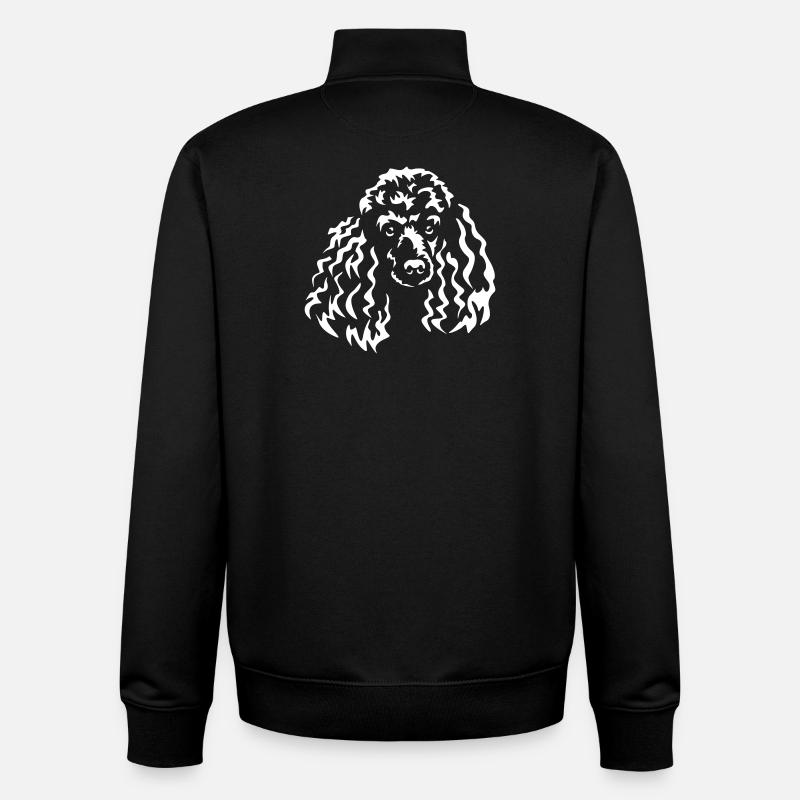 Poodle Head "Black Edition" - Unisex Organic Zip Sweatshirt by Stanley/Stella - black