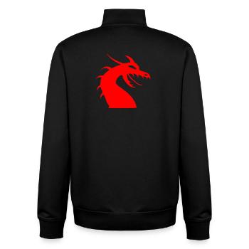 Rote Drachenkopf Silhouette - Unisex Organic Zip Sweatshirt von Stanley/Stella - Schwarz - Hinten - AI Model Male 185 light (185cm)