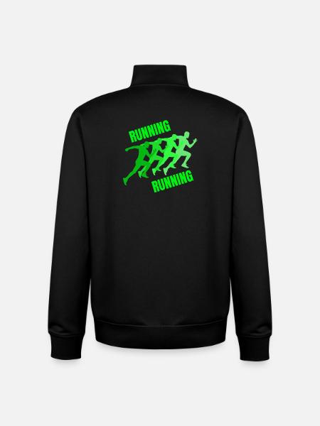 running, jogging, jogging, running, trail running - Unisex Organic Zip Sweatshirt by Stanley/Stella - black