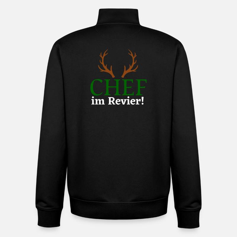 Chef im Revier - Jäger Design - Unisex Organic Zip Sweatshirt von Stanley/Stella - Schwarz