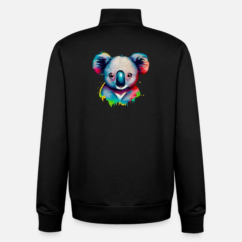 Koala - Unisex Organic Zip Sweatshirt von Stanley/Stella - Schwarz